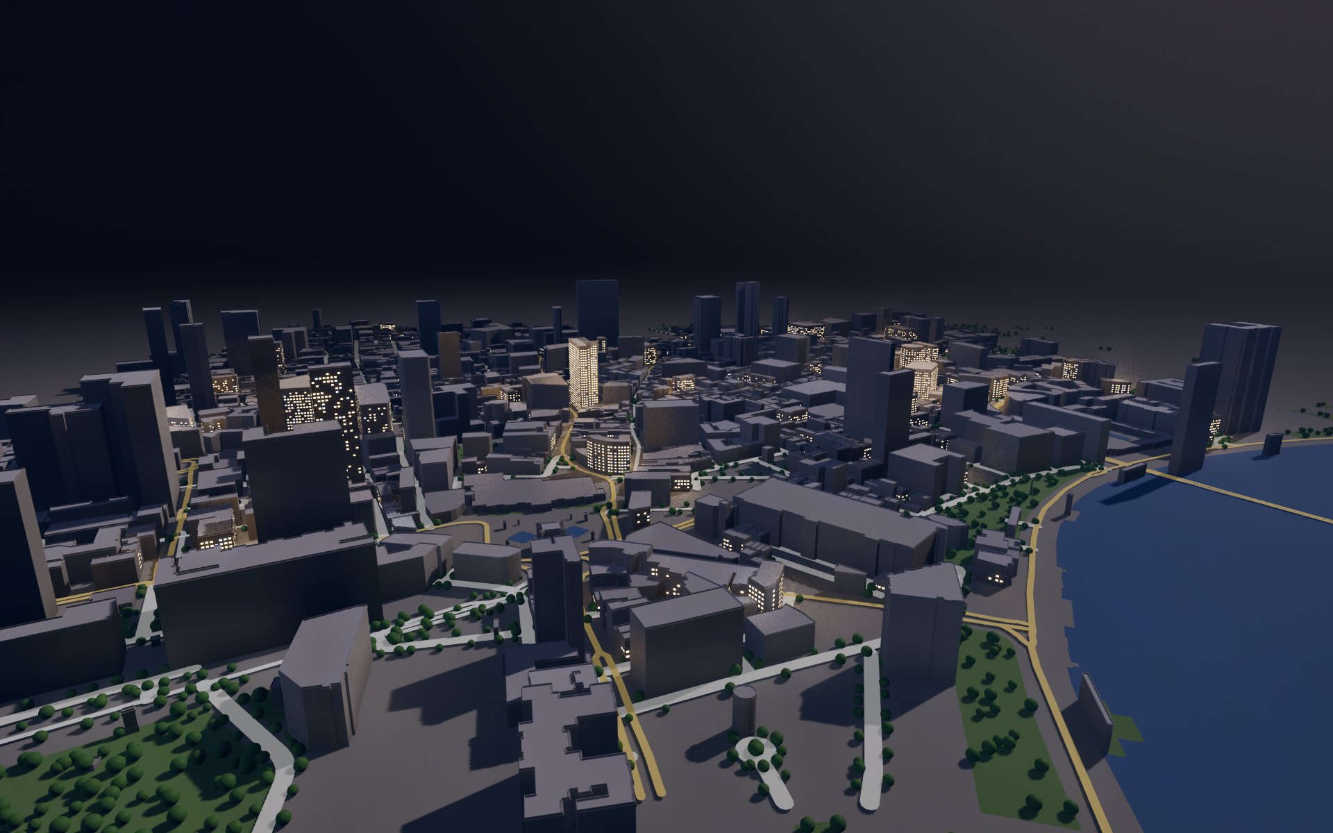 The map at night